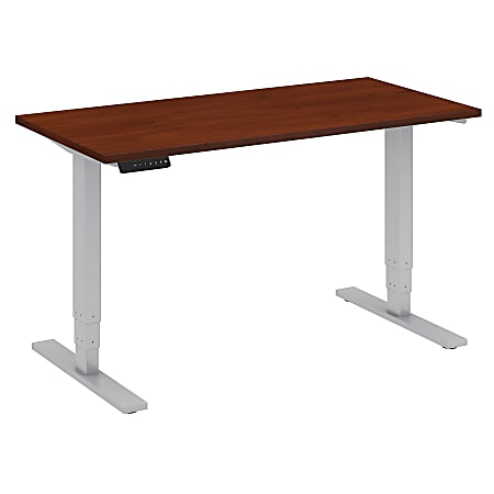 Bush Business Furniture Move 80 Series 48"W x 24"D Height Adjustable Standing Desk, Hansen Cherry/Cool Gray Metallic, Premium Installation