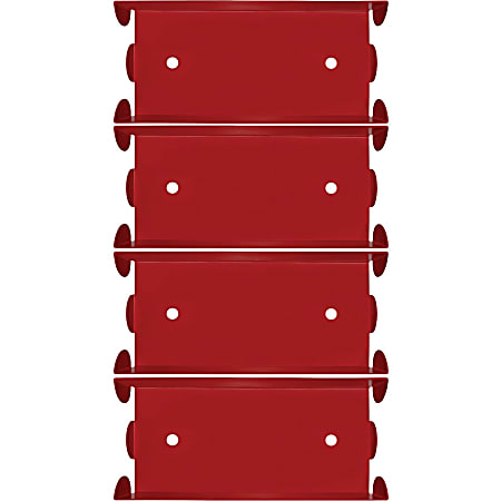 Nadex Coins Aluminium Coin Tray, 4 Pack, Pennies, Red - 1 Coin - Aluminum - Red - 1.5" Height x 3.5" Width x 8" Depth