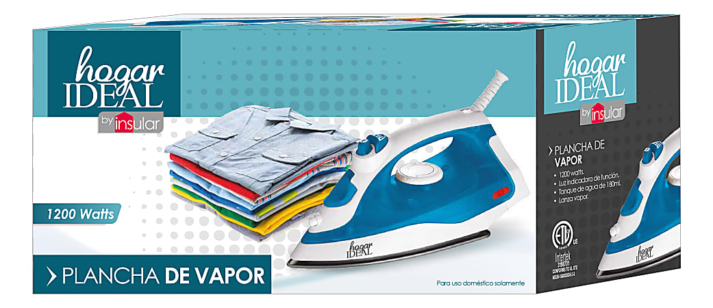 Hogar Ideal Compact Steam Iron, 4"H x 6"W x 12"D, Total Qty 1