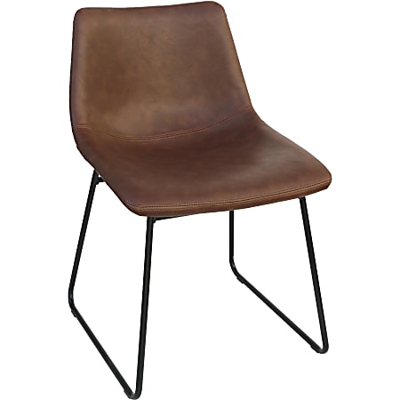 Lorell® Mid-Century Modern Sled Guest Chair, Tan