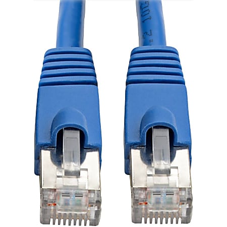 Tripp Lite Cat6a Snagless Shielded STP Network Patch Cable 10G Certified, PoE, Blue RJ45 M/M 35ft 35' - N262035BL