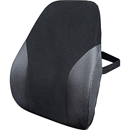 Kantek Memory Foam Backrest - Black - High Density Memory Foam - 1 Each