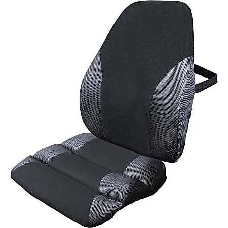 Kantek Memory Foam Backrest - Black - High Density Memory Foam