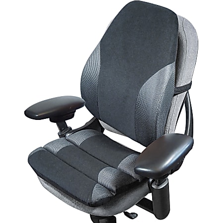 Kantek Memory Foam Backrest - Black - High Density Memory Foam