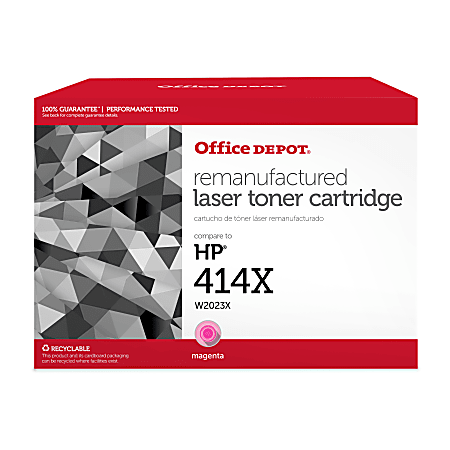 Office Depot® Brand Remanufactured High-Yield Magenta Toner Cartridge Replacement For HP 414X, OD414XM