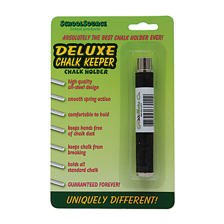 The Stikkiworks Co. Deluxe Chalk Keepers, Black, Pack Of 3