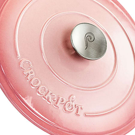 Crock-Pot Artisan 3 Quart Enamled Cast Iron Dutch Oven with Lid in Blush  Pink in the Cooking Pots department at