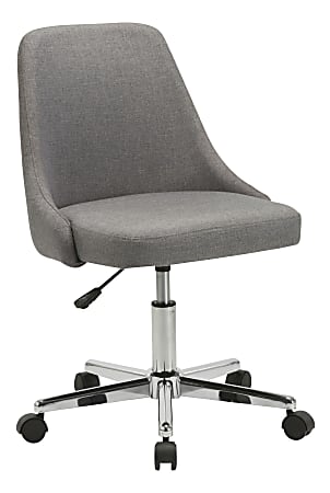 Lorell® Resi Fabric Low-Back Armless Task Chair, Gray