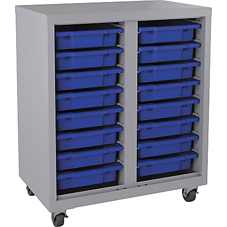 Lorell Pull-out Bins Mobile Storage Tower - 18" x 15" x 38" x 36" - Casters - Recycled - Assembly Required
