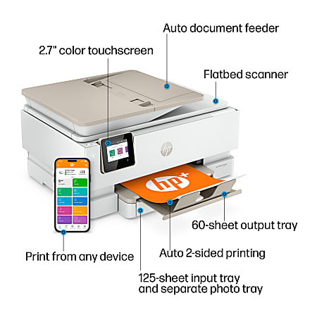 HP ENVY Inspire 7955e Wireless All-in-One Color Printer with 3 months free Instant Ink with HP+ (1W2Y8A)