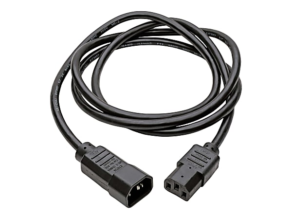 Eaton Tripp Lite Series PDU Power Cord, C13 to C14 - 13A, 250V, 16 AWG, 6 ft. (1.83 m), Black - Power extension cable - P00400613A