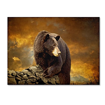 Trademark Global The Bear Went Over The Mountain Gallery-Wrapped Canvas Print By Lois Bryan, 16"H x 24"W