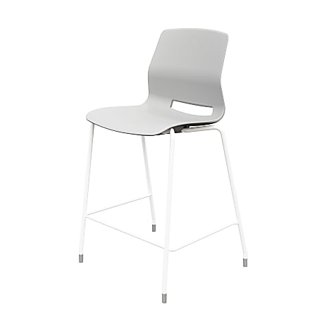 KFI Studios Imme Stacking Bar Stool, 39"H, Light Gray/White