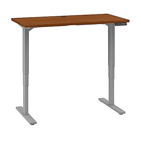 Bush Business Furniture Move 80 Series 48"W x 24"D Height Adjustable Standing Desk, Natural Cherry/Cool Gray Metallic, Standard Delivery