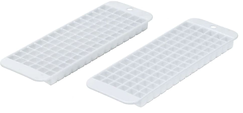 Better Houseware Cubette Ice Cube Trays, 10-1/2” x 3-5/8” x 5/8”, White, Set Of 2 Trays