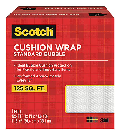 Basics Perforated Bubble Cushioning Wrap, Large, Clear, 5/16,  12-Inch x 100-Foot Long Roll