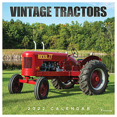 TF Publishing Sports & Auto Wall Calendar, 12" x 12", Vintage Tractors, January To December 2022