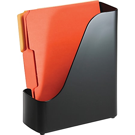 Officemate Open Top Magazine File - Black - Plastic - 1 Each Officemate Open Top Magazine File - Black - Plastic - 1 Each