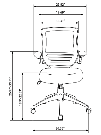 Calusa mid back on sale chair office depot