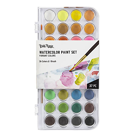 Brea Reese Large 36-Color Watercolor Paint Set, Vibrant Colors