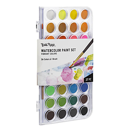 H&B 36 Watercolors Paint Set Kit with 1 * Brush Paintbrush/ 2