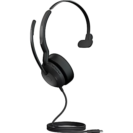 Jabra Evolve2 50 Headset - Mono - USB Type C - Wired/Wireless - Bluetooth - 98.4 ft - 20 Hz - 20 kHz - 25089889899