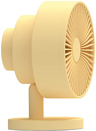 Windmill 5-Speed Smart Fan With Remote, 11-1/4”H x 9-5/8”W x 8-1/8”D, Butter