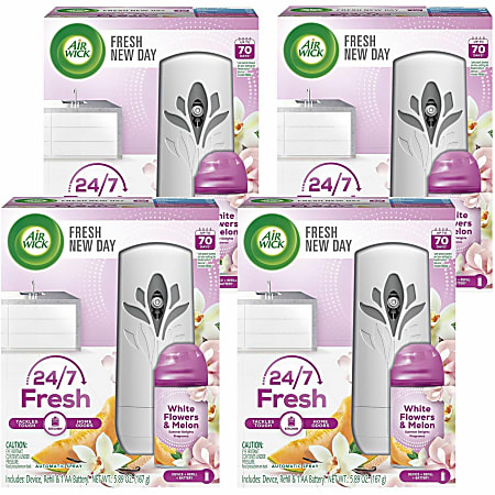 Air Wick Pure 24/7 Summer Air Spray Kit - Spray - Summer Delights - 70 Day - 4 / Carton