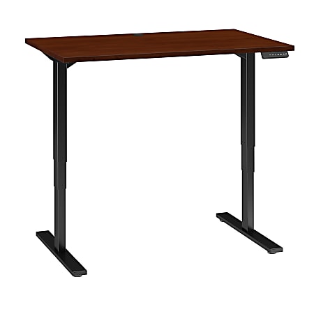 Bush Business Furniture Move 80 Series 48"W x 30"D Height Adjustable Standing Desk, Hansen Cherry/Black Base, Premium Installation