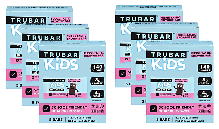 TruBar KiDS Protein Bars Fudge Tastic Brownie 1.23 Oz Total Qty 30 ...