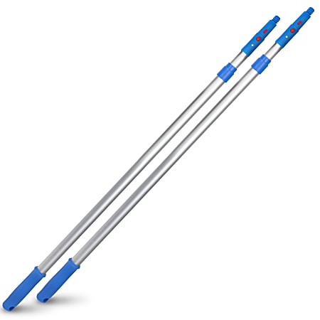 Gritt Commercial Telescopic Poles, 6', Blue/Silver, Pack Of 2 Poles