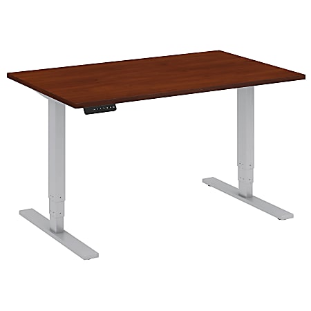 Bush Business Furniture Move 80 Series 48"W x 30"D Height Adjustable Standing Desk, Hansen Cherry/Cool Gray Metallic, Premium Installation