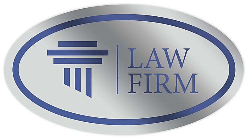 Custom 1-Color Foil-Stamped Labels And Stickers, 1-5/8" x 3" Oval, Box Of 500 Labels