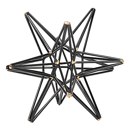 Anji Mountain Large Star, 7"H x 7"W x 7”D, Black