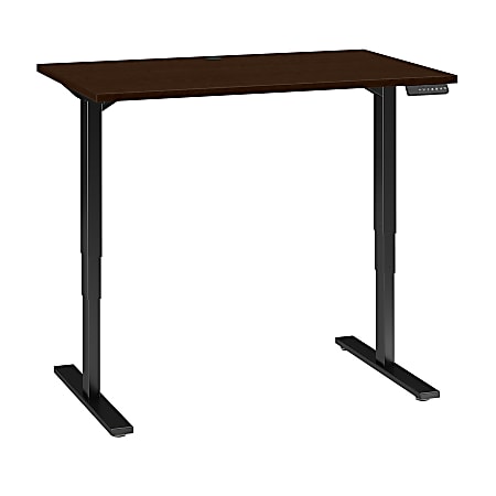 Bush Business Furniture Move 80 Series 48"W x 30"D Height Adjustable Standing Desk, Mocha Cherry/Black Base, Premium Installation