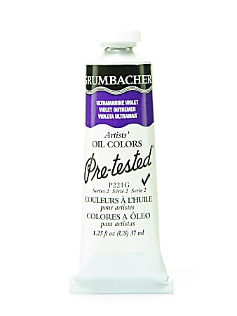 Grumbacher P221 Pre-Tested Artists' Oil Colors, 1.25 Oz, Ultramarine Violet, Pack Of 2