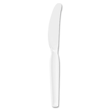 Dixie Heavyweight Disposable Knives Grab-N-Go by GP Pro - 100 / Box - 10/Carton - Knife - 1000 x Knife - White