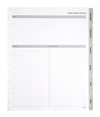 A5 Refill - Weekly Undated Planner Inserts