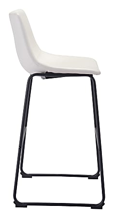 Zuo Modern Smart Bar Chair, Distressed White