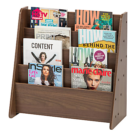 Magazine Rack Newspaper Holder Wood Wooden Shelf Unit Mail Box Home Furniture 