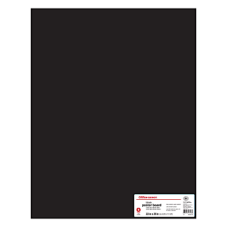 Office Depot Brand Poster Board 22 x 28 Black Pack Of 5 - Office Depot
