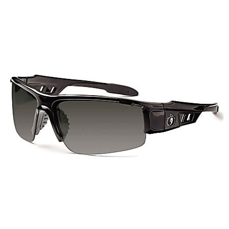 Ergodyne Skullerz® Safety Glasses, Dagr, Polarized, Black Frame, Smoke Lens