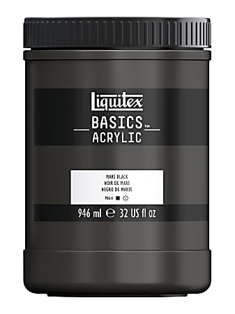 Liquitex Basics Acrylic Paint, 32 Oz Jar, Mars Black