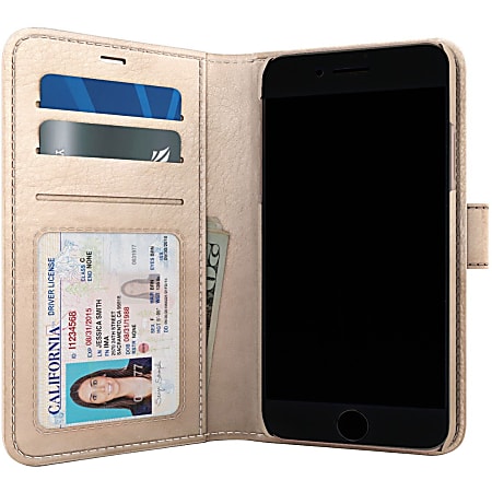 Skech Polo Book SK29PBCHP Carrying Case (Book Fold) iPhone 6, iPhone 6S, iPhone 8 - Champagne - Polyurethane - 0.8" Height x 4.5" Width x 8.3" Depth