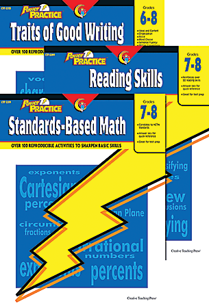 Creative Teaching Press® Middle School Basic Skills Pack, Grades 6 - 8, Pack Of 3