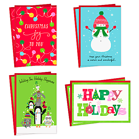 Hallmark Assorted Christmas Cards, Merry Moments (Pack of 8)