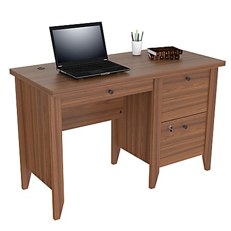 Writing desk with locking shop drawer