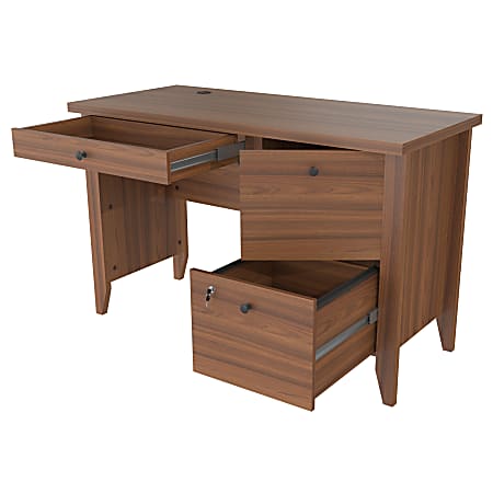 Inval Sherbrook Computer/Writing Desk With Locking File Drawer, Pignetto