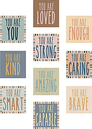 Teacher Created Resources Decorative Accents, Everyone is Welcome Positive Affirmations, Pack Of 30 Accents