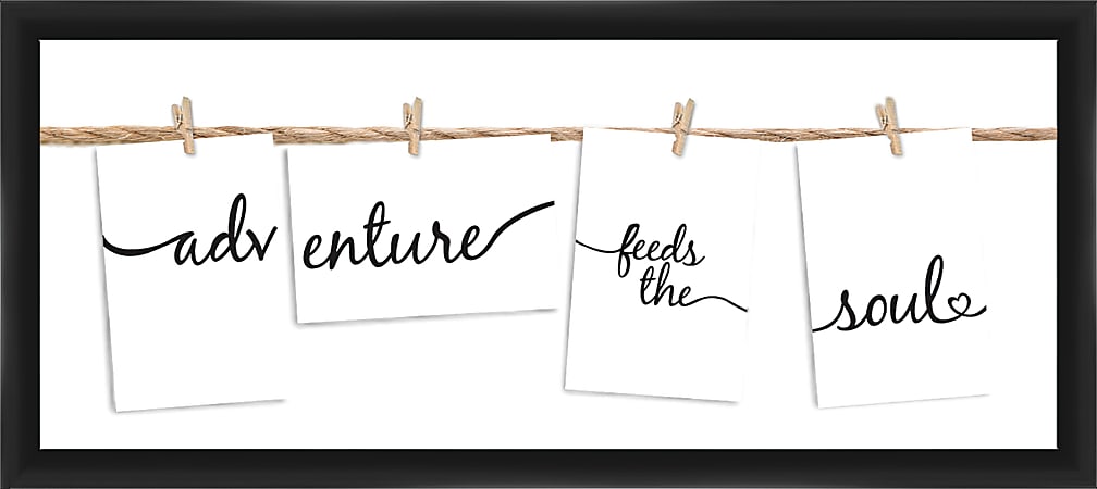 PTM Images Expressions Framed Wall Art, Adventure, 11 1/2"H x 25 1/2"W, Black